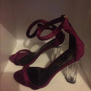 Velvet heels